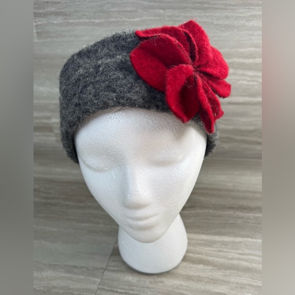 La Fenice 100% Italian Boiled Wool Felted Flower Headband - Picture 6 of 6